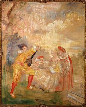 Die Musikstunde nach Watteau, 1882 1882