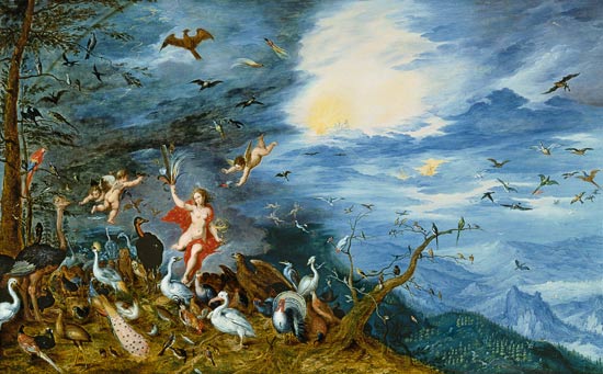 Allegorie der Luft, mit Uranus. von Jan Brueghel d. J.