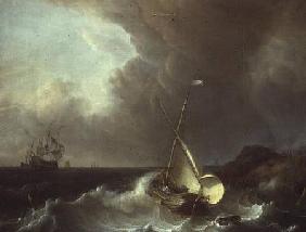 Galleon in Stormy Seas