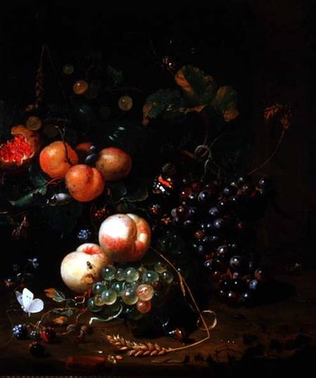 Still Life with Fruit and Flowers von Jan Mortel