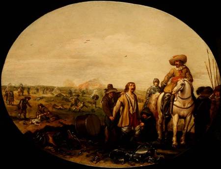 The Aftermath of Battle (oil on copper) von Jan the Younger Martsen