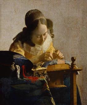 Junge Frau mit einem Wasserkrug - Jan Vermeer van Delft als Kunstdruck oder  handgemaltes Gemälde.