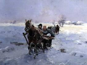 Sleighs in a Winter Landscape