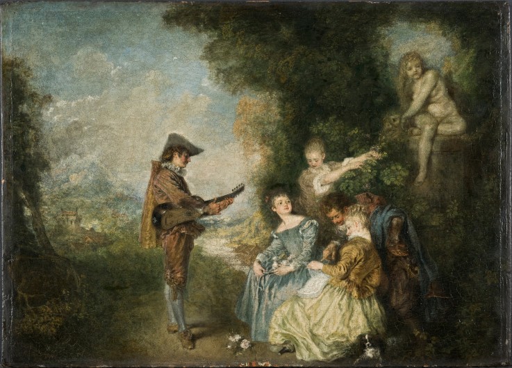 Der Liebesunterricht von Jean Antoine Watteau