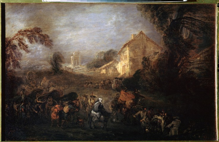 Die Strapazen des Krieges von Jean Antoine Watteau