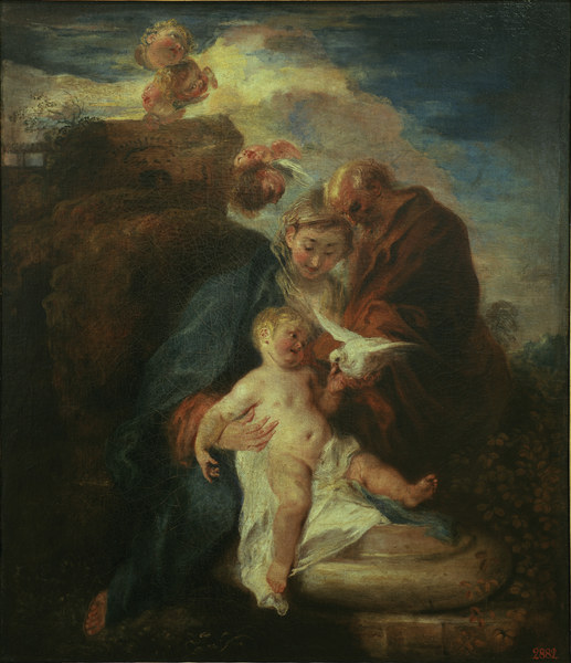 Watteau / Holy Family / Painting, c.1715 von Jean-Antoine Watteau