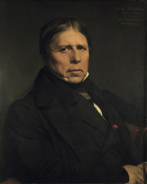 Selbstbildnis 1858 - Jean Auguste Dominique Ingres als Kunstdruck oder  Gemälde.