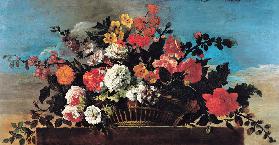 Wicker Basket of Flowers