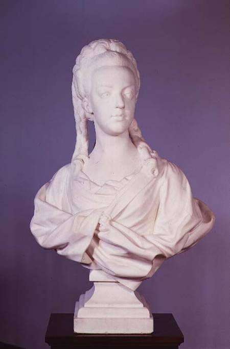 Marie-Antoinette (1755-93), portrait bust von Jean Baptiste Lemoyne