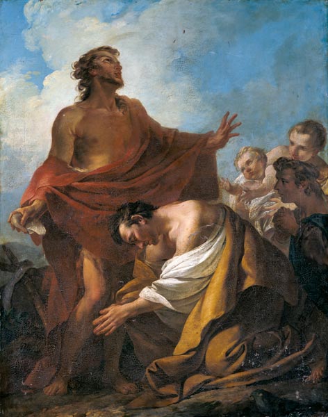 St. John the Baptist Baptising the Jews in the Desert von Jean-Baptiste Pierre