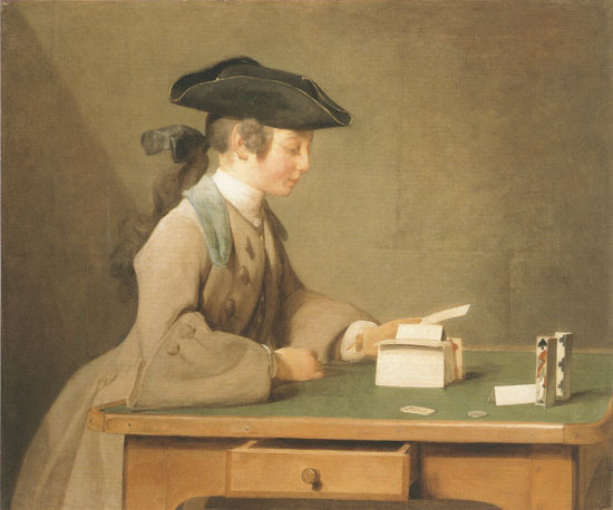Das Kartenhaus von Jean-Baptiste Siméon Chardin