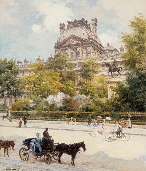 La Place du Louvre von Jean Beraud