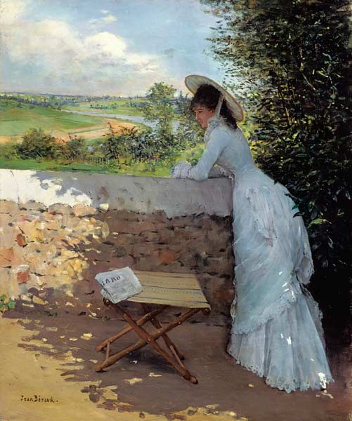 Un Figaro de Reve (oil on canvas) von Jean Beraud