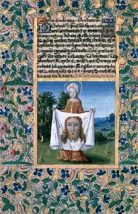 Ms Lat. Q.v.I.126 f.90v St. Veronica, from the ''Book of Hours of Louis d''Orleans''