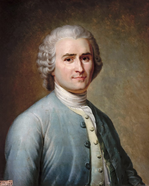 Porträt von Jean-Jacques Rousseau (1712-1778) von Jean Edouard Lacretelle