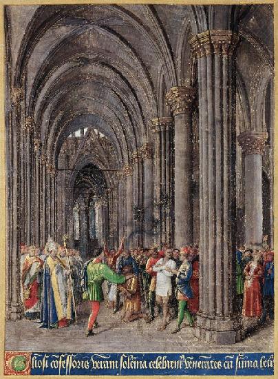 St. Veran exorcising the possessed in the north aisle of the Cathedral of Notre-Dame de Paris, 1452- 1894