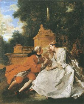 Das Spiel des Pied-de-Boeuf 1725