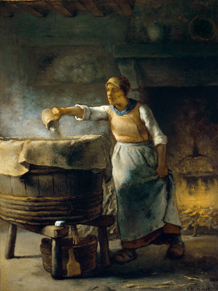 Die Waschfrau. von Jean-François Millet