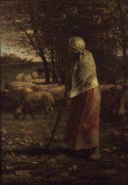 The Little Shepherdess von Jean-François Millet