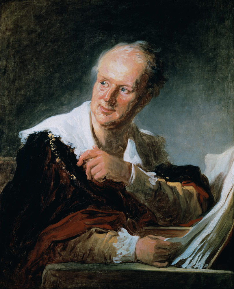 Bildnis Denis Diderot - Jean-Honoré Fragonard als Kunstdruck oder  handgemaltes Gemälde.