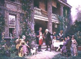 George Washington (1732-99) at Bartram's Garden 1774