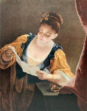 Young Woman Reading a Letter