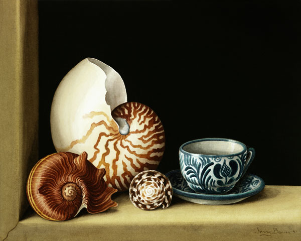 Still life with Nautilus, 1998 (w/c on paper)  von Jenny  Barron