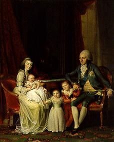 Erbprinz Friedrich von Dänemark mit seiner Familie von Jens Juel