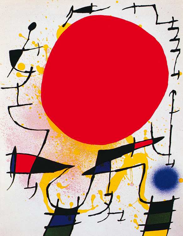 Bild:  Joan Miró - Le soleil rouge  - (JM-793)