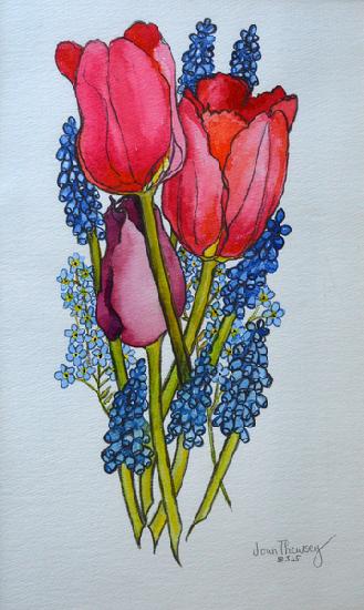 Tulips, Muscari and Forget-me-nots 2002