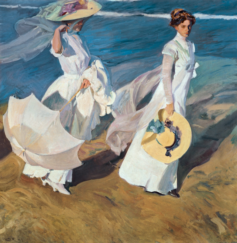 Spaziergang am Strand von Joaquin Sorolla