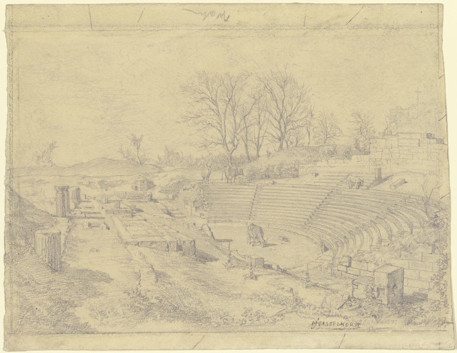 Amphitheater in Pompeji von Johann Heinrich Hasselhorst