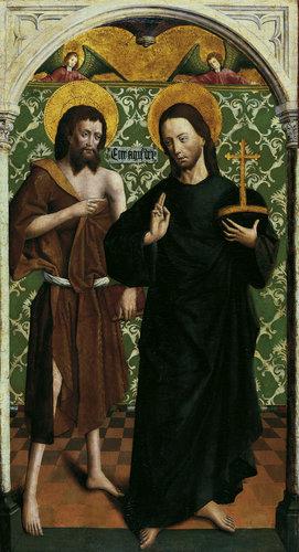 Teil eines Johannes-Altares: Christus und Johannes der Täufer Um 1470