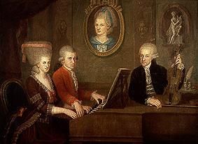 Die Familie Leopold Mozart beim Musizieren von Johann Nepomuk della Croce