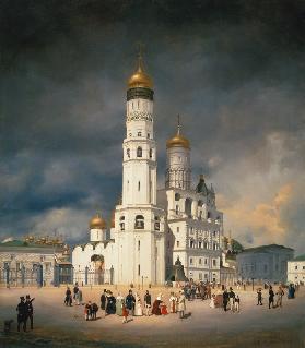 Die Familie Olsufjeff auf dem Ivanovskaja-Platz im Kreml (Moskau) 1839