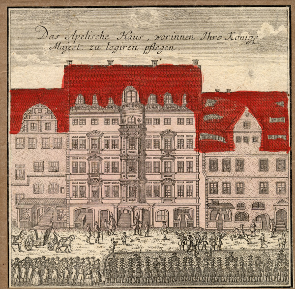 Das Apel''sche Haus in Leipzig von Johann Bapstist Homann