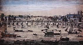 Westminster Bridge, looking westward, published by  J. Bowles