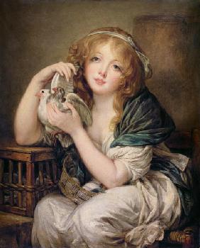 Girl with the Doves (after Greuze)