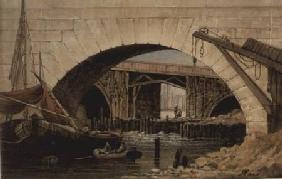 Barges Moored Near New London Bridge