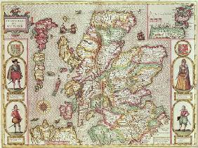 The Kingdome of Scotland, engraved by Jodocus Hondius (1563-1612) from 'Theatre of the Empire of Gre 17th