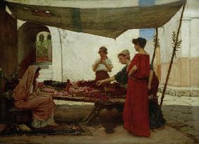 J.W.Waterhouse / A Flower Stall / 1880