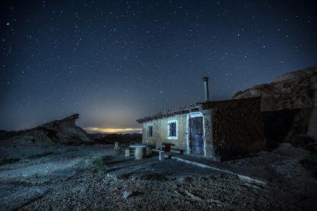 Bardenas Reales – Nachtlandschaft I – Tripas Hütte