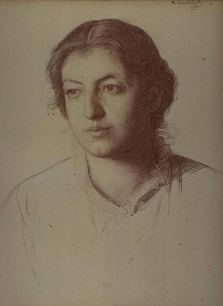 Portrait of Euterpe Ionides, afterwards Mrs. W. F. Craies von Joseph Benwell Clark