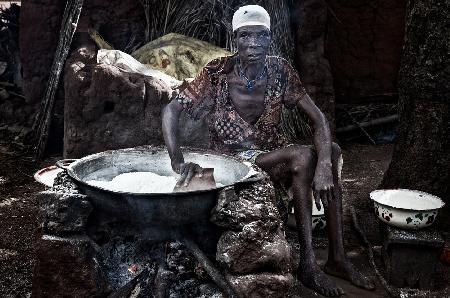 Kochen in Benin.