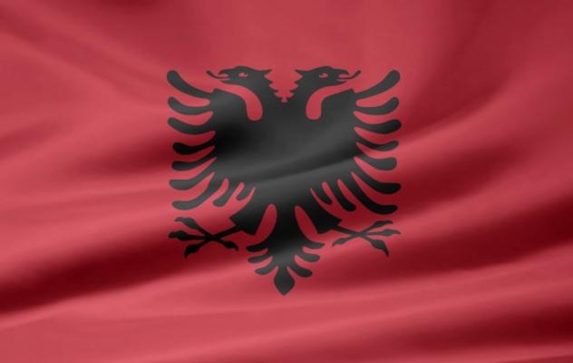 Albanische Flagge von Juergen Priewe