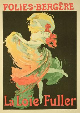 Reproduction of a Poster Advertising 'Loie Fuller' at the Folies-Bergere 1893