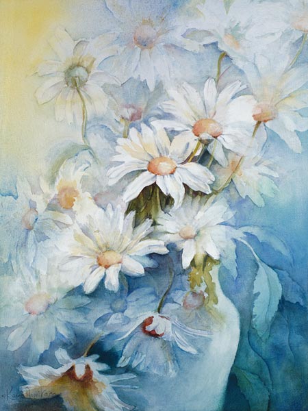 Chrysanthemum, Snowcap  von Karen  Armitage