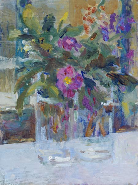 March Flowers (oil on canvas)  von Karen  Armitage