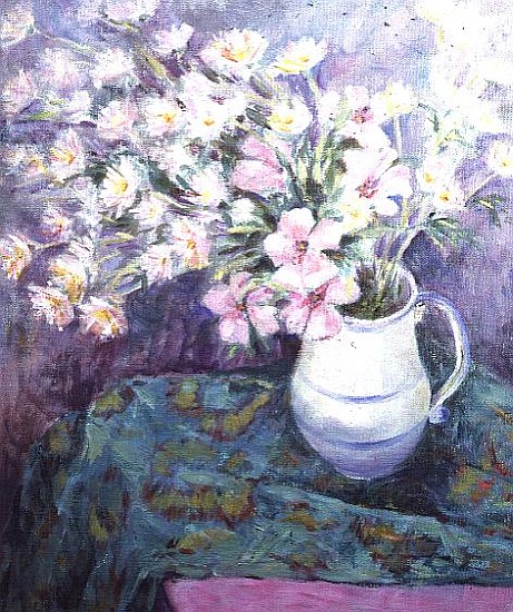 Pink Flowers in a Jug  von Karen  Armitage