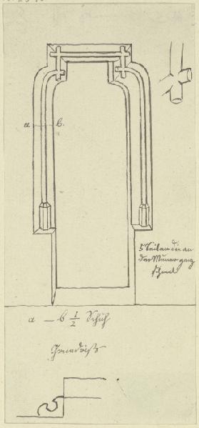 Wandöffnung mit gotischer Rahmung